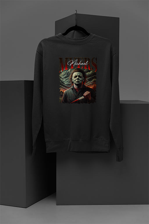 Horror | Michael Myers Fright Fest Cozy Pullover | Scary Movie Warm Sweatshirt | Halloween