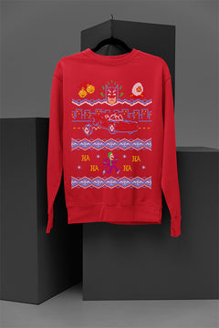 "Gotham Holiday Mashup" Batman | The Joker | Bat Mobile Christmas Sweatshirt