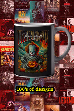 Halloween Pennywise 11oz Mug | Horror Film Poster Design | Scary Movie Fan Gift