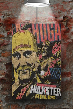 HULK HOGAN – Hulkster Rules 24x36 Inch Gloss Poster | Wrestling Legend Wall Art | Retro WWF Decor