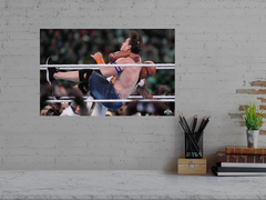 The Rock Gives John Cena The Rock Bottom | Wrestlemania 40 Poster | WWE Wrestling Art Print