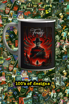 Halloween Freddy Krueger 11oz Mug | Horror Film Mug | Freddy Krueger Design | Horror Fan Gift