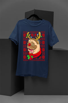 UGLY Pugy Christmas Vintage Sweater | Funny Pug Christmas Tee | Retro Christmas Ugly