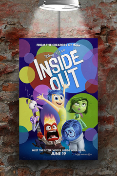 Inside Out - Premium Gloss Poster of Amy Poehler | Joy | Sadness | Anger | Disgust | Fear | Film Movie Design