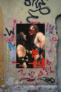 WWE Attitude Era Kane And X-Pac Poster | Vintage Wrestling Design | Signature Moves | Raw Power | WWE Collectibles | Attitude Era Lovers | Fan Favorite Memories