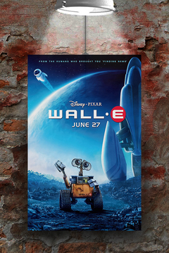 Wall-E Gloss Poster | Animated Film Wall-E | Robot EVE Design | Film Wall-E Prints