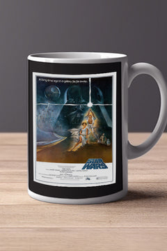 Star Wars A New Hope 11oz Mug | Film Memorabilia Star Wars A New Hope Poster | Luke Skywalker Mug