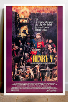 Henry V Kenneth Branagh | Gloss Poster | Shakespeare Movie Art | Historical Film Print | Vintage Cinema Decor | Classic Film Wall Art | Theatre Lover Gift