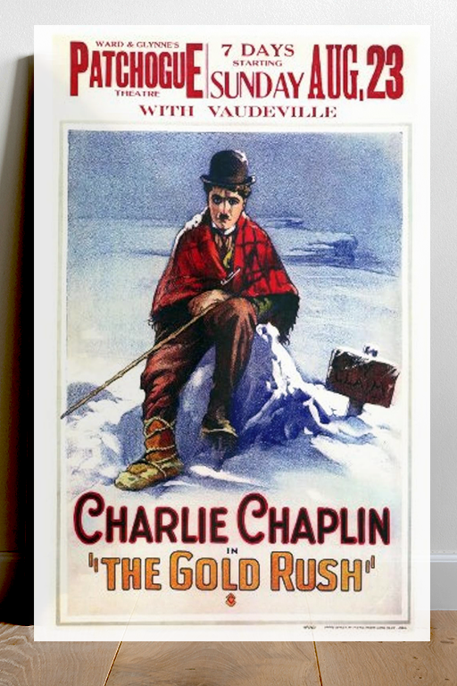 The Gold Rush Charlie Chaplin Premium Gloss Poster | Vintage Film Design | Movie Memorabilia Art Print