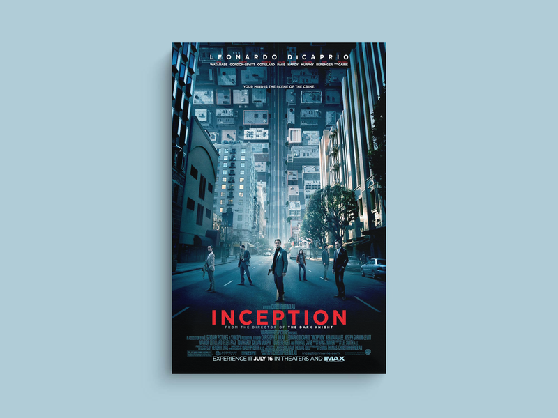 Inception Canvas Print | Leonardo DiCaprio | Movie Poster Wall Art Decor