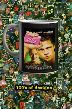 Fight Club 11oz Mug | Film Memrobillia Fight Club Poster Design - Brad Pitt & Edward Norton