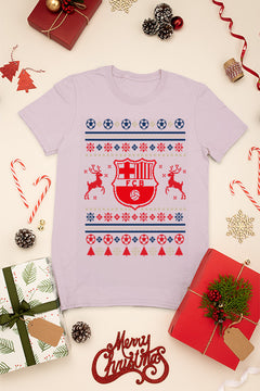 "KIDS UGLY Barcelona FCB Logo Christmas Tee | Kids Ugly Christmas Sweater |