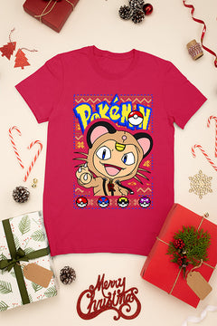 KIDS UGLY Meowth from Pokemon | Festive Kids Christmas Design | Retro 90
