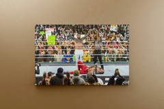 Wrestlemania 40 Canvas Print | Jey Uso Defeats Jimmy Design | WWE Wrestling Art | Sports Fan Decor | Wrestlemania Memorabilia