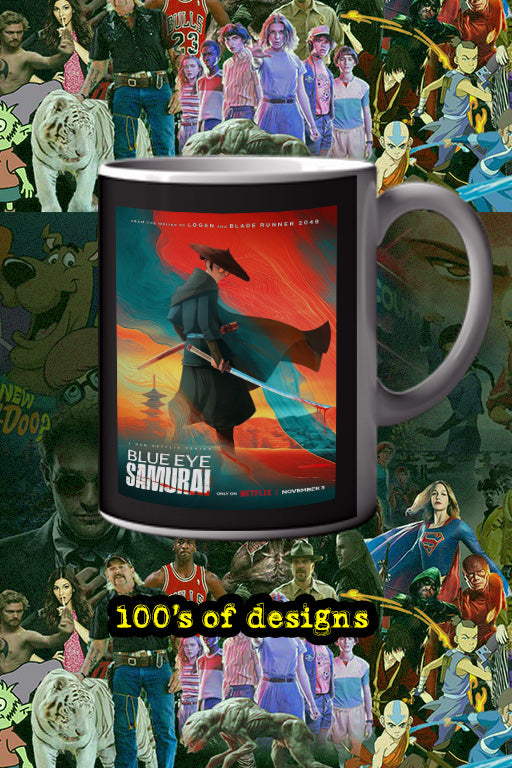 Blue Eye Samurai 11oz Mug featuring poster design | TV Show | Mug with Blue Eye Samurai poster | Lead actor's name