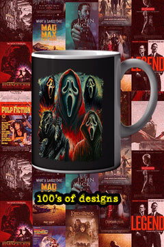 Halloween Ghostface 11oz Mug | Horror Film Poster Design | Creepy Ghostface Mug