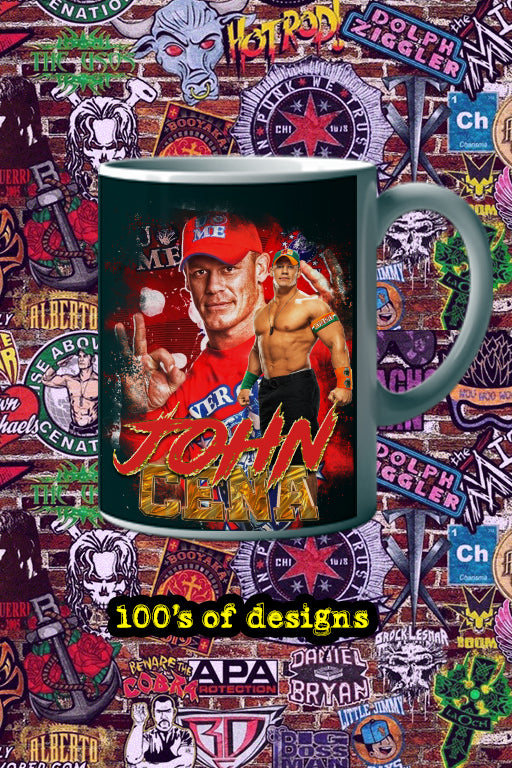JOHN CENA 11oz Mug Pro Wrestling Superstar Collectible Gift Merchandise | WWE Wrestling Fan Gift | John Cena Fan Art Tribute Mug