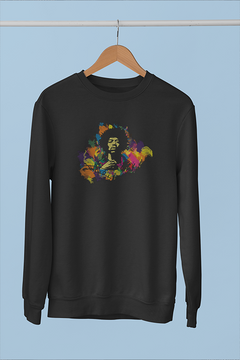 Jimmy Hendrix Inspired Band Sweatshirt | Vintage Rock Music Fashion | Retro Psychedelic Style | Iconic Guitarist Tribute | 60s Music Legends Apparel