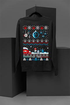 UGLY Galactic Festivities Star Wars Navideño Christmas Sweatshirt | Jedi Holiday Cheer | Sithmas