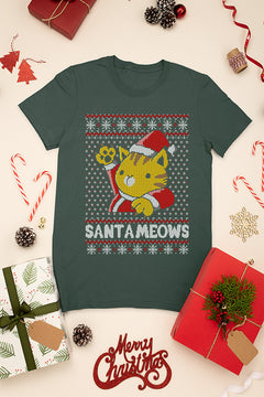 UGLY Santa Meowstravaganza Christmas T-Shirt | Whisker Wonderland | Festive