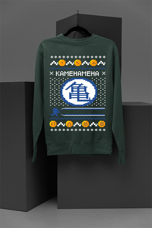 UGLY Dragon Ball Kamehameha Christmas Sweatshirt | Goku | Ugly Christmas Sweater