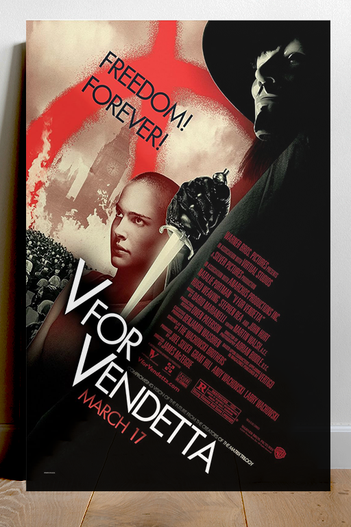 V for Vendetta Natalie Portman Gloss Poster | Film Memorabilia Decor | Fan Art Print | Minimalist Movie Wall Art