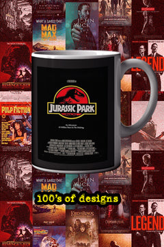 Jurassic Park 11oz Mug | Film Memorabilia | Jurassic Park Design | Lead Actor's Name