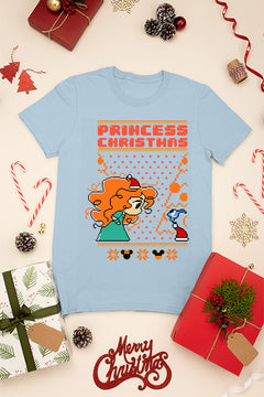 KIDS UGLY Princess Christmas T-shirt | Kids Christmas Ugly Design | Disney Princess | Vintage