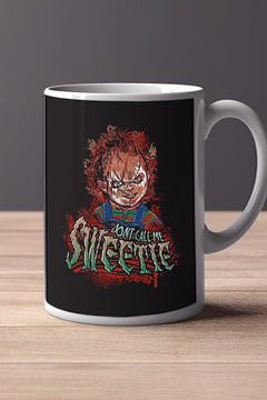 Horror Chucky 11oz Mug | Scary Movies Collectible Cup | Killer Doll Design Mug