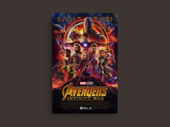 Avengers Infinity War Canvas Print | Movie Poster Design | Marvel Hulk Thor Iron Man Captain America Thanos | Chris Hemsworth Canvas Art