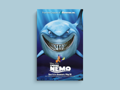 Finding Nemo Canvas Print | Film Design | Animated Movie Decor | Dory | Pixar Art | Underwater Scene | Kids Room Wall Art