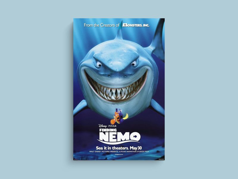 Finding Nemo Canvas Print | Film Design | Animated Movie Decor | Dory | Pixar Art | Underwater Scene | Kids Room Wall Art