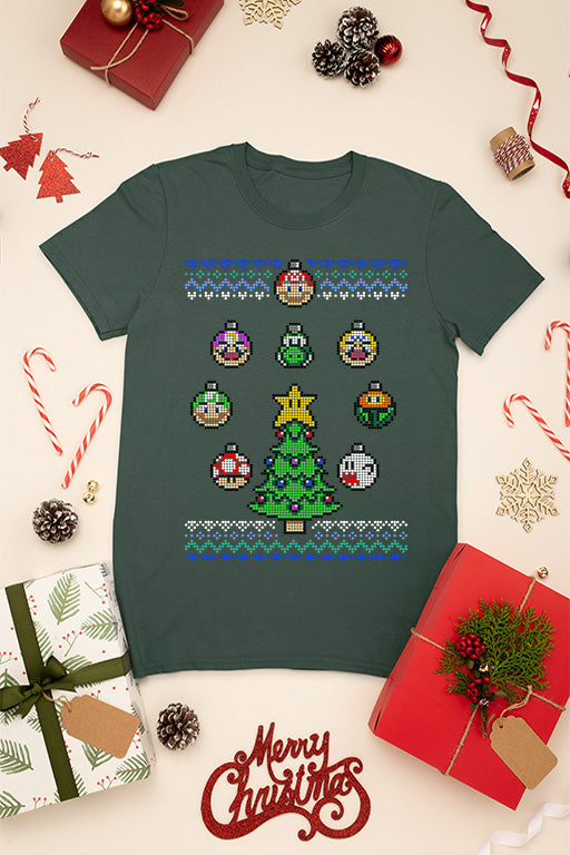 KIDS UGLY Super Mario Bros Christmas Chaos Tee | Retro Gaming | Festive Fun | Classic