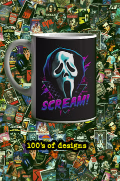Horror Film Scream Neon Design | 11oz Mug | Horror Movie Fans | Scream Neon Decor | Unique Horror Gift