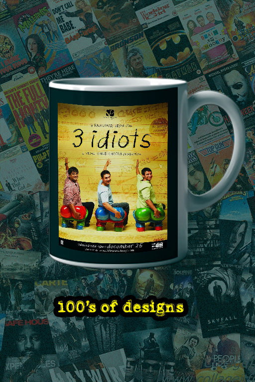 3 Idiots 11oz Mug - Film Memrobillia | Bollywood Movie Gift | Aamir Khan | Kareena Kapoor | Comedy Drama Film Merchandise