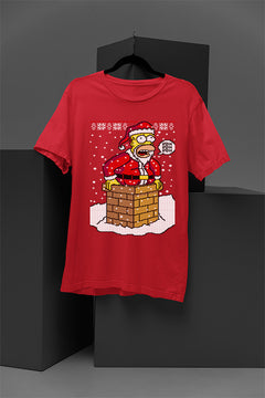 UGLY Santa Homer Simpson | Christmas Ugly Designs | Chimney Stuck Santa | Retro 90