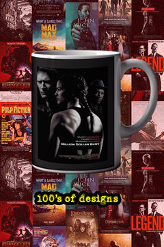 Million Dollar Baby 11oz Mug | Film Memorabilia | Clint Eastwood Hilary Swank | Movie Poster Design