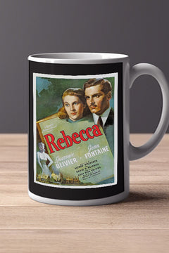 Rebecca 11oz Mug | Film Memorabilia | Hollywood Icon | Vintage Design