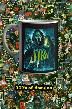 Horror Stab Mug | Cult Film Scream Design | 11oz Mug