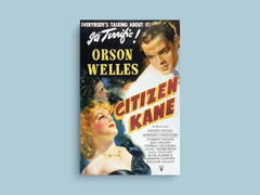 Citizen Kane Canvas Print | Classic Film Decor | Orson Welles Poster Art