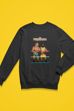 "Wrestlemania 1 Vintage Logo WWE Sweatshirt | Golden Era Wrestling Fan Apparel"