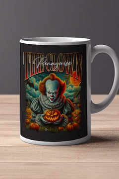 Halloween Pennywise 11oz Mug | Horror Film Poster Design | Scary Movie Fan Gift