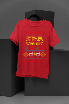 UGLY Galactic Festivities Star Wars Logo & Storm Troopers T-Shirt | Christmas | Star Wars Era