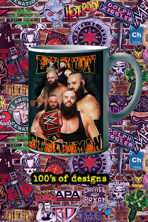 Braun Strowman 11oz Mug | Pro Wrestling Gift | Coffee Cup Merchandise Featuring WWE Star Illustration