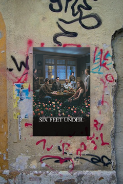 Six Feet Under Poster featuring Michael C. Hall | Peter Krause | Lauren Ambrose | TV Show Memorabilia | Six Feet Under Design