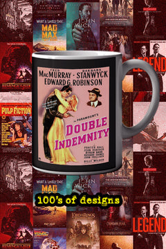 Double Indemnity 11oz Mug Noir Film Memrobillia | Double Indemnity Design | Classic Movie Poster | Humphrey Bogart & Lauren Bacall