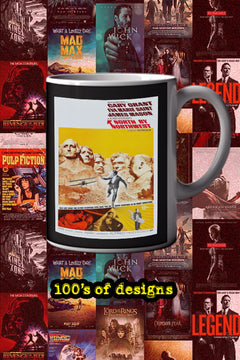 North by Northwest 11oz Mug Cary Grant Eva Marie Saint Film Memorabilia Classic Hollywood Gift | Alfred Hitchcock Design