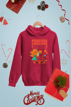 KIDS UGLY Princess Christmas Hoodie | Kids Christmas Ugly Design | Disney Princess | Vintage