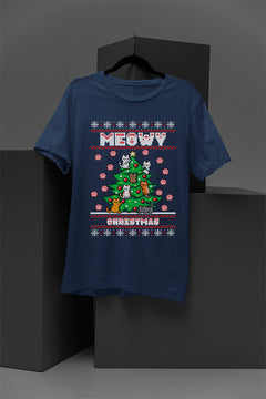 UGLY Meowy Christmas | Retro Ugly Design | Vintage Holiday Collection | Festive Feline Fashion