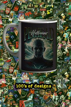 Halloween Pinhead 11oz Mug | Horror Film Poster Design | Collector's Item